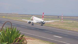 LANDING WAY OUTSIDE THE TOUCHDOWN ZONE TAP A321N  at Madeira Airport