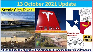 Tesla Gigafactory Texas 13 October 2021 Cyber Truck & Model Y Factory Construction Update (08:00AM)
