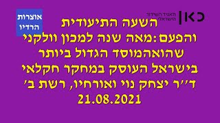 שבת עולמית השעה התיעודית והפעם מאה שנה למכון וולקני יצחק נוי רשת ב' תאגיד השידור  21 08 2021