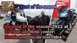 Opening of the season 2022 at AS Domžale Moto center: Honda and Ducati test rides