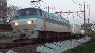 JR貨物 1090レ EF66-106[吹]号機牽引コキ26両 2013/01/13