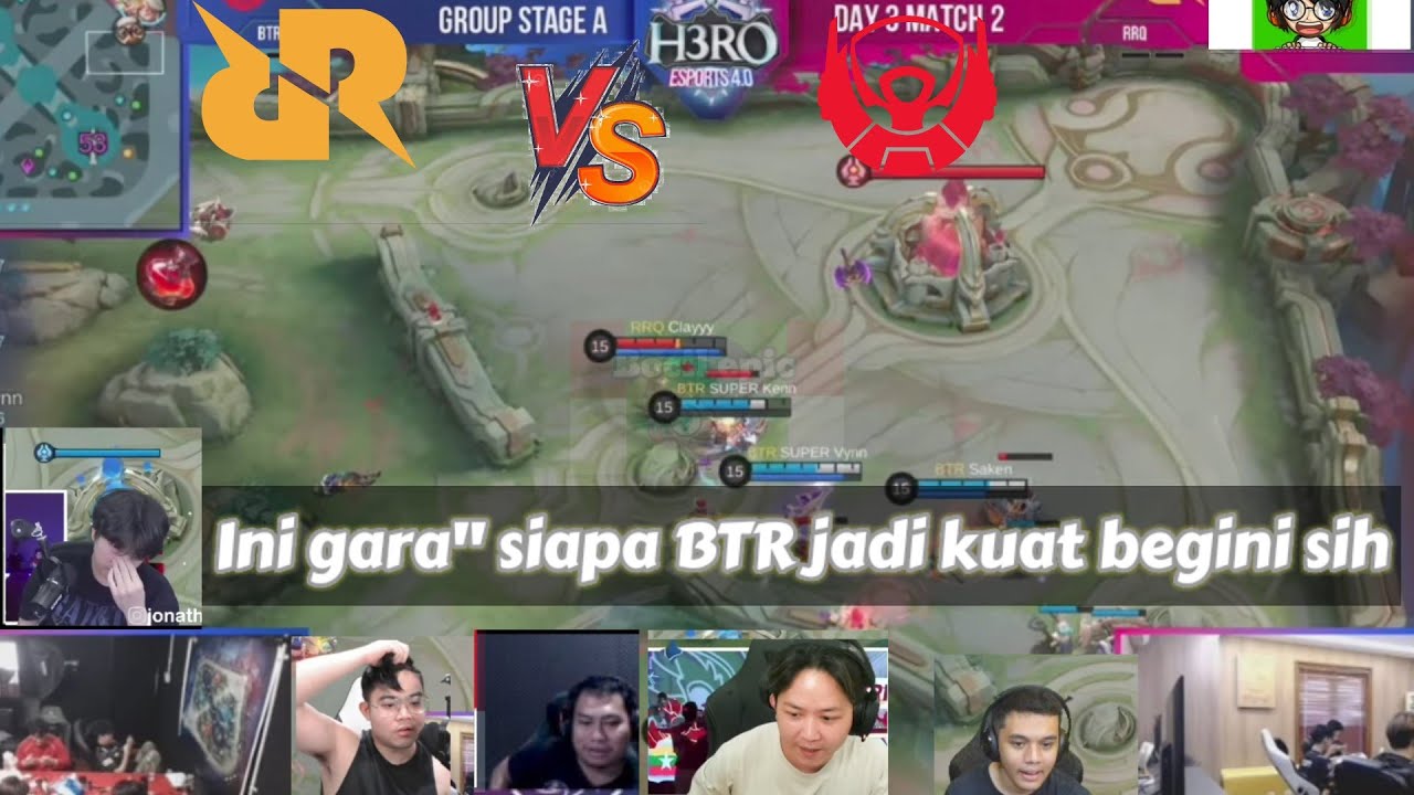 Reaction Para Streamer Rrq Vs Btr Capt Vyn Youtube