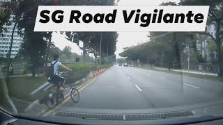 16jan2021 Buangkok Drive Cyclist  swerve out to main road without checking for oncoming cars.