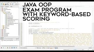 💻 Java Programming: Build an Essay Exam Program with Keyword-Based Scoring. Object Oriented Program