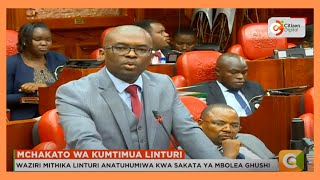 Lawyer Muthomi Thiankulu's opening remarks during impeachment trial of CS Mithika Linturi
