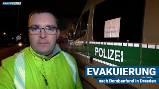 Evakuierung nach Bombenfund: Großeinsatz in Dresden