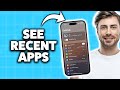 How To Check Recently Opened Apps On iPhone 2026 (Step-By-Step Tutorial)