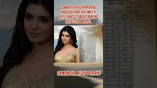 Samantha  Ruth  Prabhu  proved  that  she  was  a  brilliant  student  during  her  school #shorts