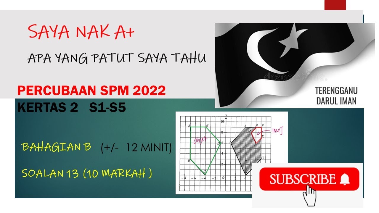 Soalan Percubaan Matematik SPM2022 #TERENGGANU#bhgB#soalan 13#10markah# ...