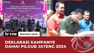 KPUD Jawa Tengah Bersama Paslon Deklarasikan Kampanye Damai Pilkada 2024 | Breaking News tvOne