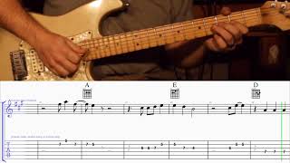 How to Play the Melody to Three Little Birds by Bob Marley on Guitar with TAB