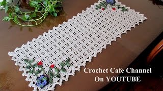 #x202b;كروشيه مفرش مستطيل سهل للمبتدئين | قناة كروشيه كافيه Crochet Cafe Channel#x202c;lrm;