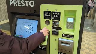 How To Load Presto Card On A Machine  With Credit Card