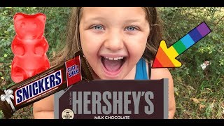 WORLDS BIGGEST CANDY!! GIANT CANDY BAR, GIANT RICE KRISPY TREATS, GIANT HERSHEY KISS CHOCOLATE HAUL