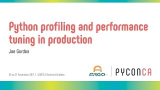 Python profiling and performance tuning in production  (Joe Gordon)