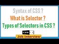 4. What is the Syntax of CSS & What is Selector With Different Types of Selectors in CSS ?