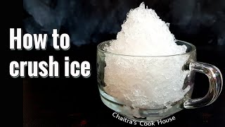 How to crush ice | How to crush ice at home using blender or food processor | Crushed ice cubes |