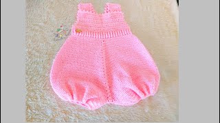 MONO O ROMPER A CROCHET PARA BÉBÉ  - PASO A PASO - MODELO UNISEX - TEJIDO FÁCIL- 2 A 4 MESES