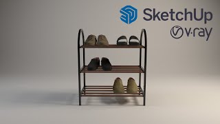 How to create a Shoe Cabinet V-Ray and SketchUp? – Sketchup Tutorial