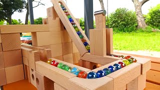 Marble Run Healing Sound ☆ Wooden Cuboro Standard MIX Course