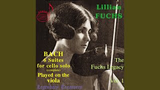 Cello Suite No. 2 in D Minor, BWV 1008 (Transcr. for Viola) : VI. Gigue