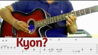 Kyon ? |b praak|Payaldev|Guitar intro+chords|Kunal verma|Adityadev Dev| Easy Guitar lesson|