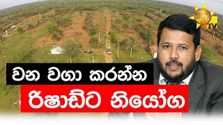 වන වගා කරන්න රිෂඩ්ට නියෝග - Hiru News