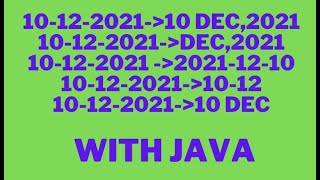 Date Time Formatter Java | How To Change Different Date Formats in Java | CodeThali