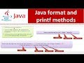 Java format and printf methods | Java Tutorial