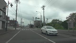 Akabira city drive 1080p from National Route38 to Akabira Station, Hokkaido Japan