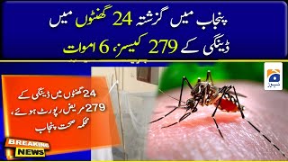 Punjab reports 279 dengue cases, 6 deaths in last 24 hrs | Pakistan Dengue Virus Update