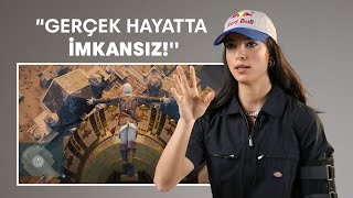 PROFESYONEL PARKURCU OYUNLARDAKİ PARKUR HAREKETLERİNİ İZLİYOR - @hazalnhr