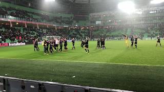 Feestvreugde bij FC Emmen na overwinning op FC Groningen 16 december 2018