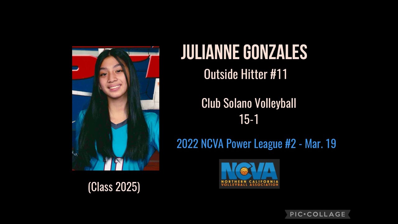 2022 NCVA Girls Power League #2 - Club Solano 15-1 (Julianne #11) - YouTube