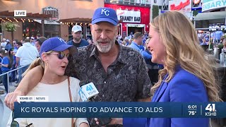 Royals fans cheer team on from KC LIVE! at Power and Light District