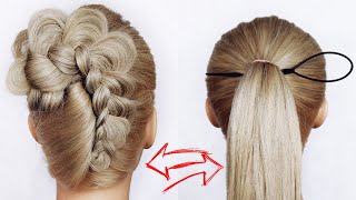 😱 EASY BRAIDED Updo! 😱 Super simple & perfect for long, medium & shoulder length hair