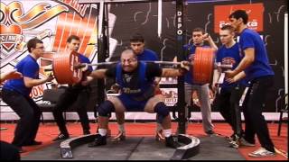 Rufat Agayev squat 470kg. WPC European. Rostov, Russia 2012.