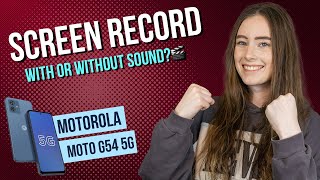 Motorola moto g54 5G – How to screen record with sound • 📱 • 🎥 • 🎤 • | Tutorial