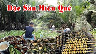 Bơi Xuồng Đi Bắt Ốc Về Luộc Sả Chấm Cơm Mẻ Với Nướng Sa Tế - Cuộc Sống Giản Dị Nơi Miền Quê | KBMQ