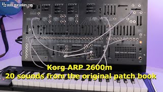 Korg ARP 2600m - 20 sounds from the original patch book