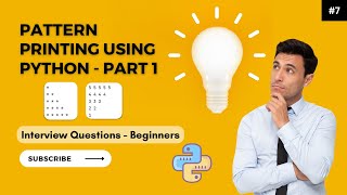 Pattern Printing Using Python | Best Approach | Python Interview Questions