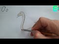 Օ տառ   Օձ։ Սովորենք տառերը հեշտ՝ նկարելով։ drawing snake armenian alphabet