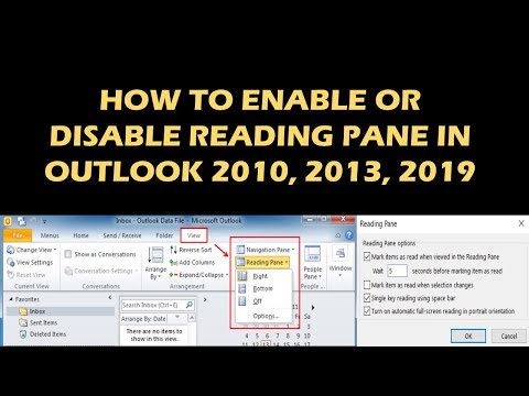 How to Turn Off the Outlook Reading Pane