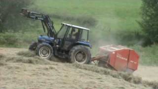 Baling Hay with Ford Tractors.