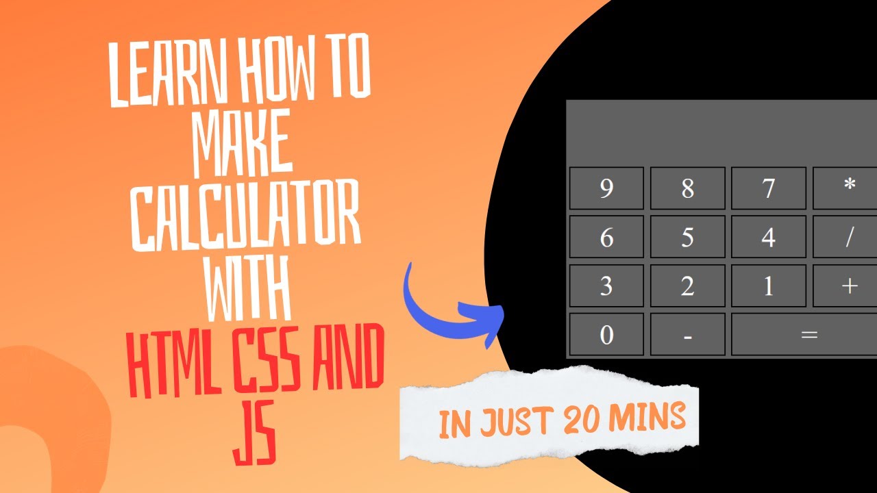 Let's Build A Calculator With Html, Css And Js - YouTube