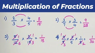 Fraction Multiplication | How to MULTIPLY FRACTIONS | Multiplication of Fractions