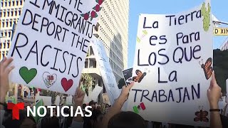 Los Ángeles: marcha contra las redadas y las deportaciones dictadas por Trump | Noticias Telemundo