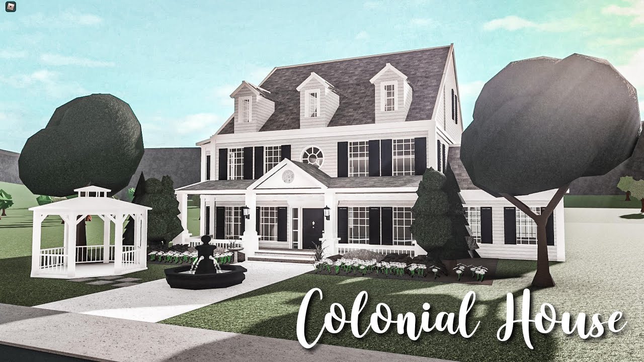 Colonial House Bloxburg Speedbuild #trending #roblox #bloxburg - YouTube