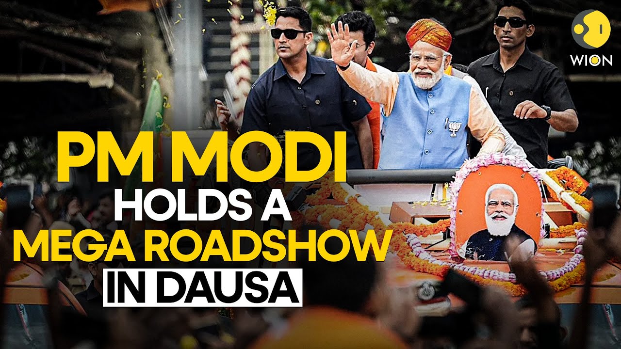 PM MODI LIVE: PM Modi Holds A Mega Roadshow In Dausa, Rajasthan | Lok ...