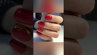 DISEÑOS de UÑAS cortas COLOR ROJO 😍💖 💅🏻  #beauty #nailart #nails #viral #foryou